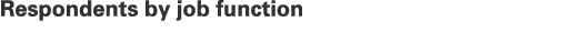 Respondents by job function