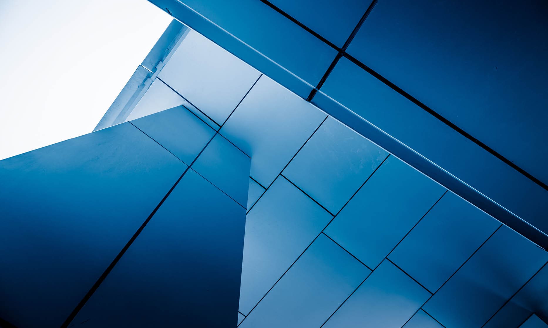 closeup of glass wall of modern building