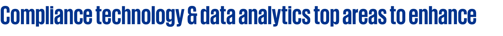 Compliance technology & data analytics top areas to enhance