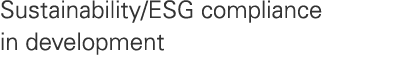 Sustainability/ESG compliance in development 